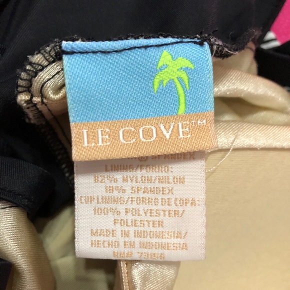 LE COVE Black White One Piece Padded Swims… - Picture 3 of 4